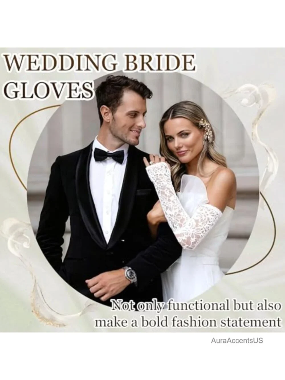 Fingerless Lace Gloves Elbow Length Floral Bridal Arm Sleeves Stretchy